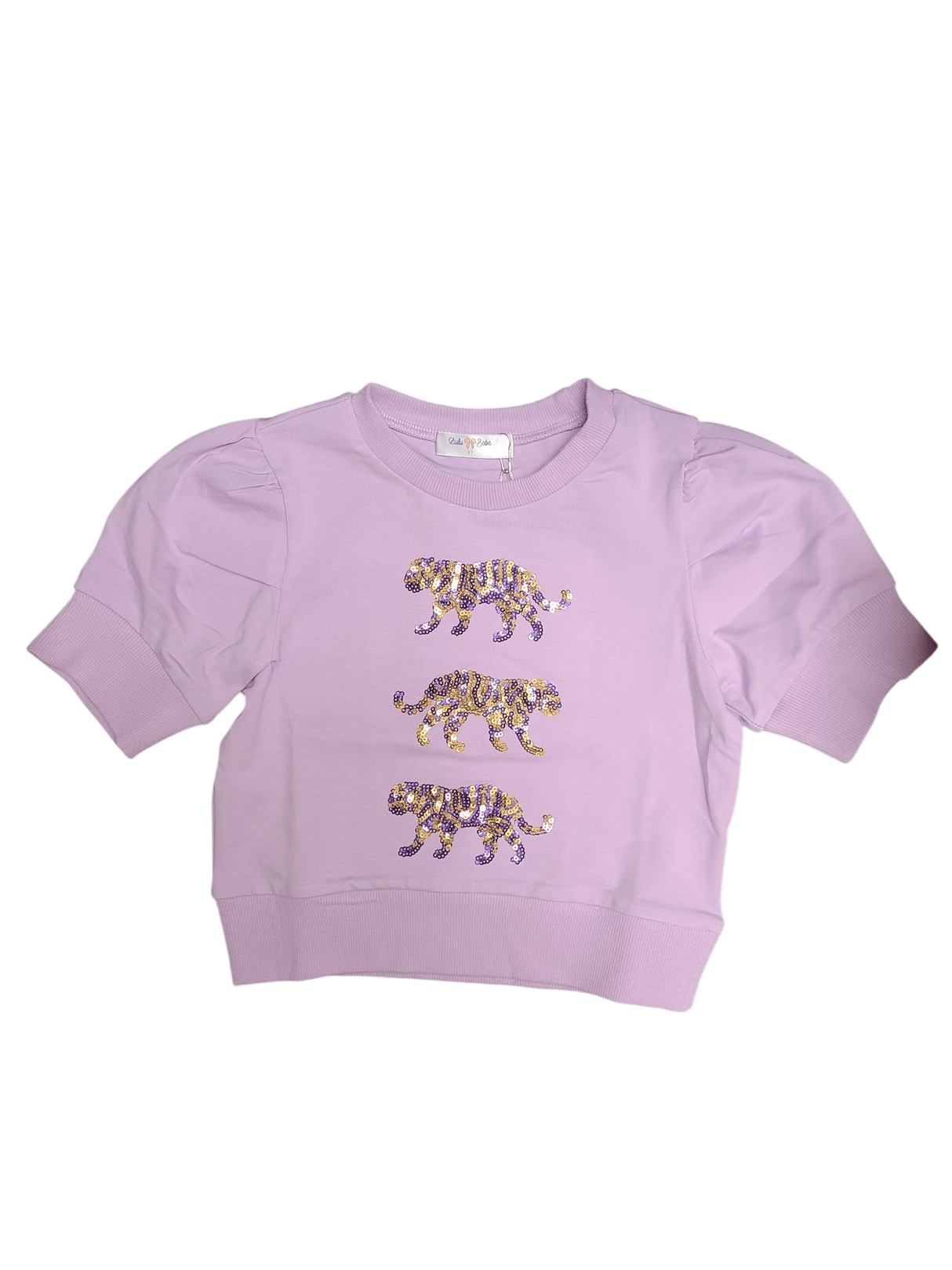 LSU Tigers Lavender Sequin Top
