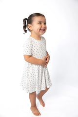 Goosies Lilac Buds Bamboo Short Sleeve Polo Dress