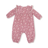 Angel Dear Bandana Floral Ruffle Sleeve Romper