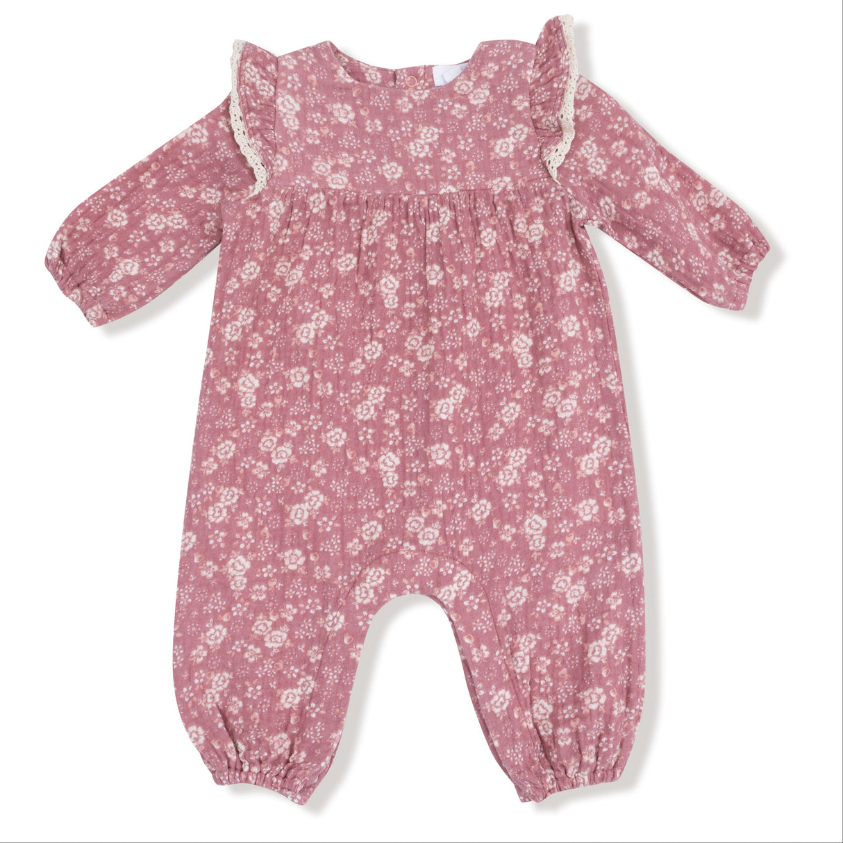 Angel Dear Bandana Floral Ruffle Sleeve Romper