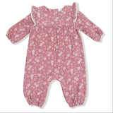 Angel Dear Bandana Floral Ruffle Sleeve Romper