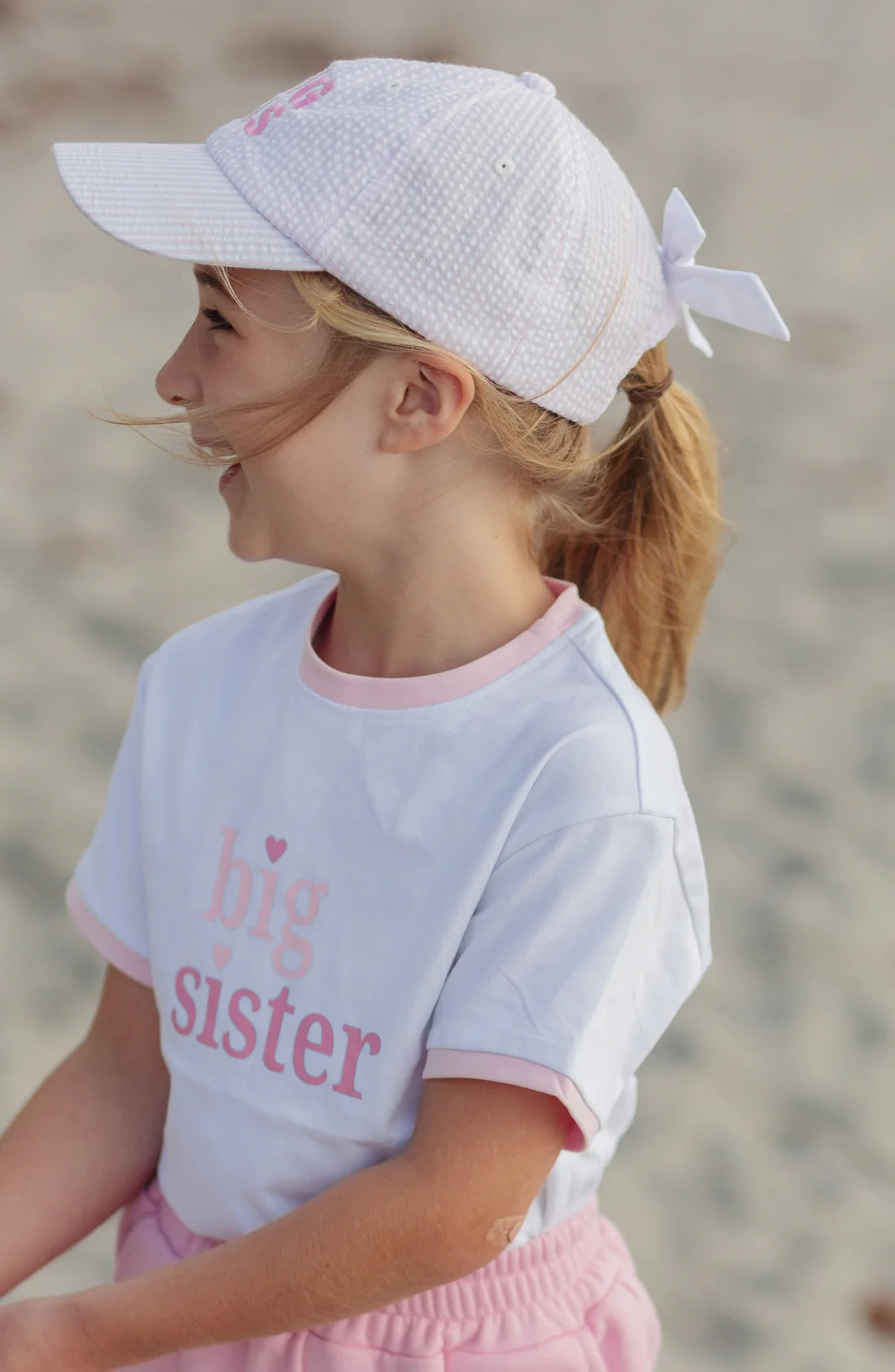 Bits & Bows Big Sis Bow Baseball Hat