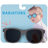 Babiators Galactic Grey Navigator Kids UV Sunglasses | Hangtag