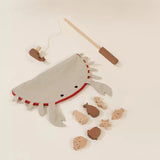 Coco Village Wooden Magnetic Fishing Game with Carrying Pouch