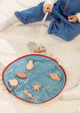 Coco Village Wooden Magnetic Fishing Game with Carrying Pouch