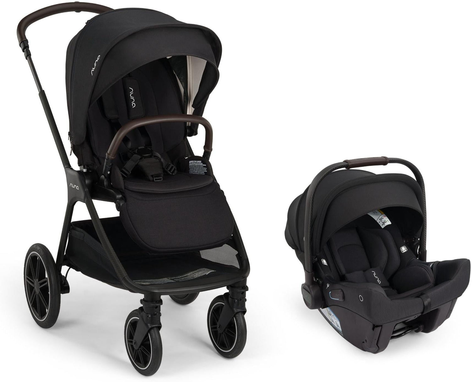 NUNA TRIV LX  stroller + Pipa URBN car seat Travel System | Caviar