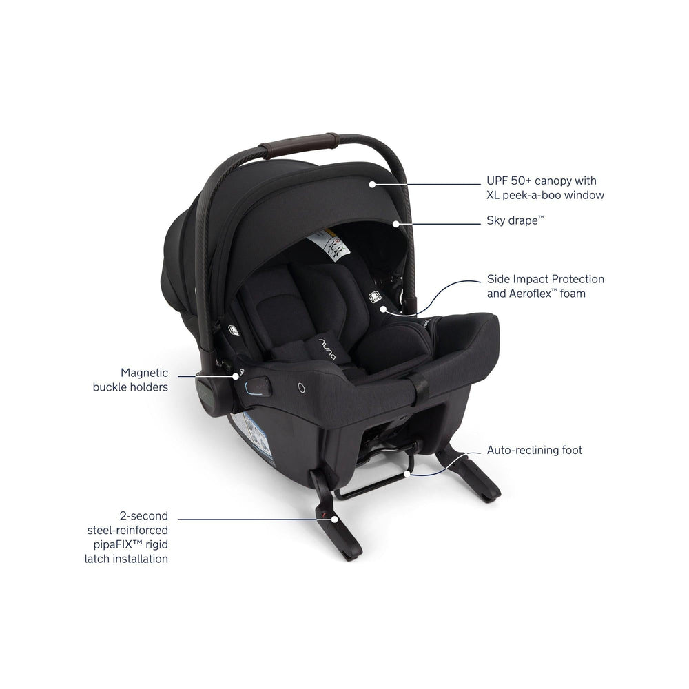 NUNA TRIV LX  stroller + Pipa URBN car seat Travel System | Caviar
