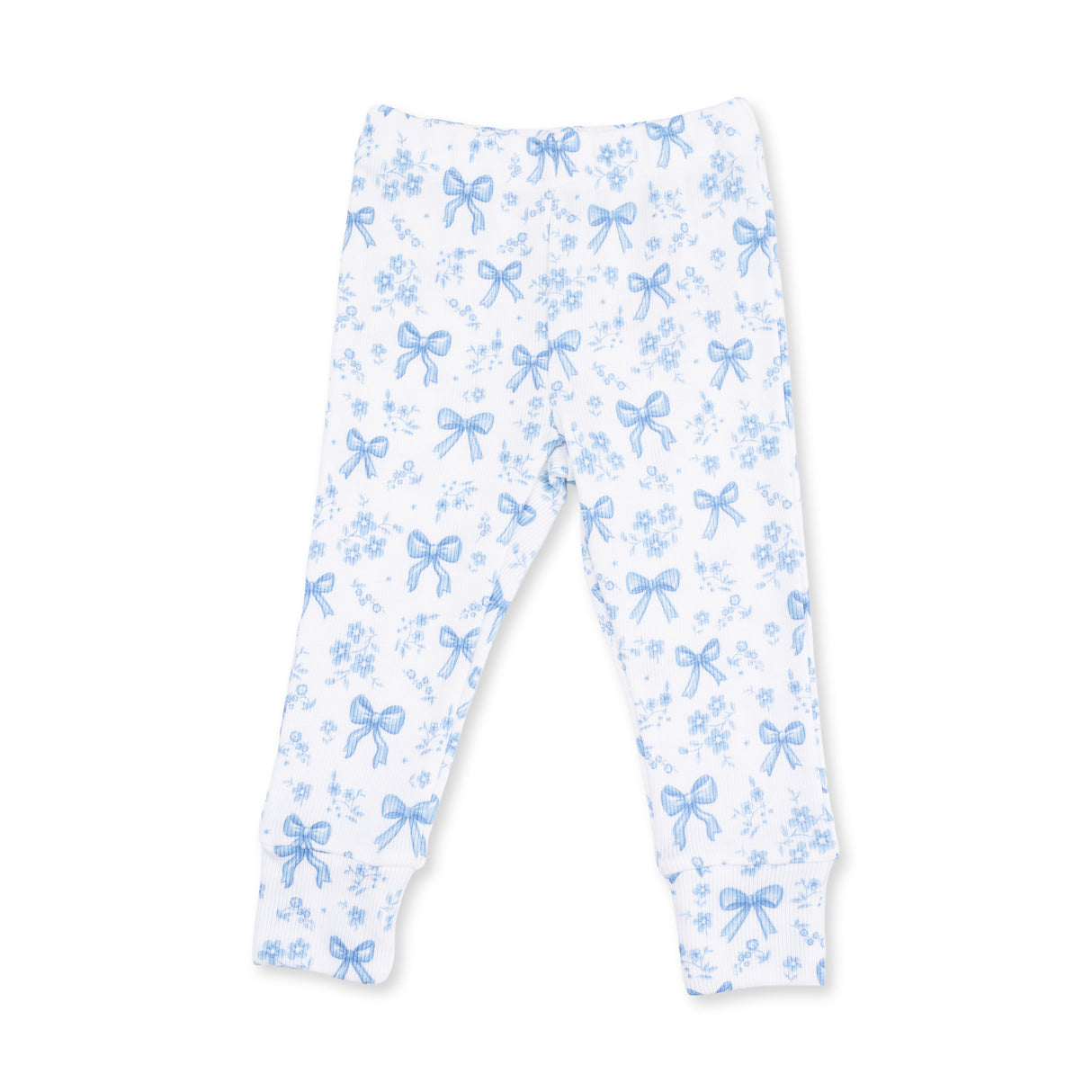 Angel Dear Blue Bows & Flowers Bamboo Short Sleeve Loungewear Set