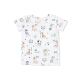 Angel Dear Country Club Dogs Neutral S/S Loungewear Set