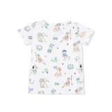 Angel Dear Country Club Dogs Neutral S/S Loungewear Set