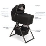 Nuna MIXX Series Bassinet + Stand | Caviar (Chocolate)