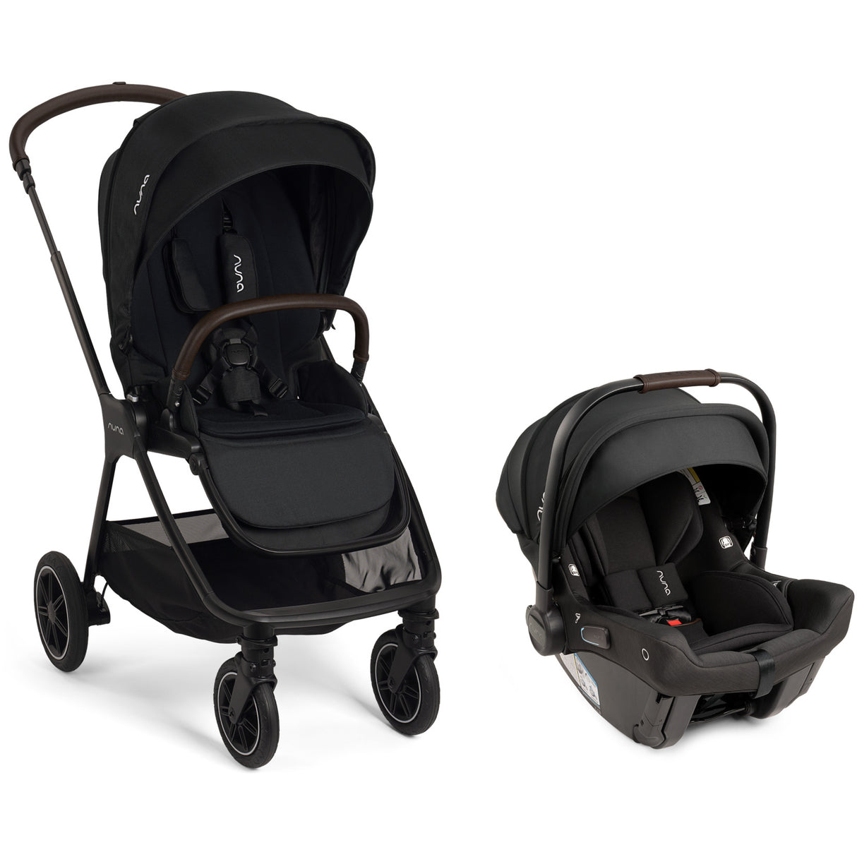 Nuna PIPA Urbn Car Seat + TRIV Next Stroller Travel System | Caviar Caviar (Chocolate) | preorder for May