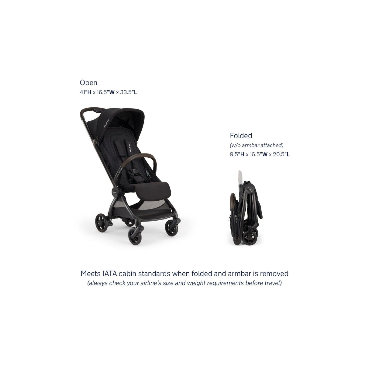 Nuna VIAA cabn Compact Stroller (preorder for July)