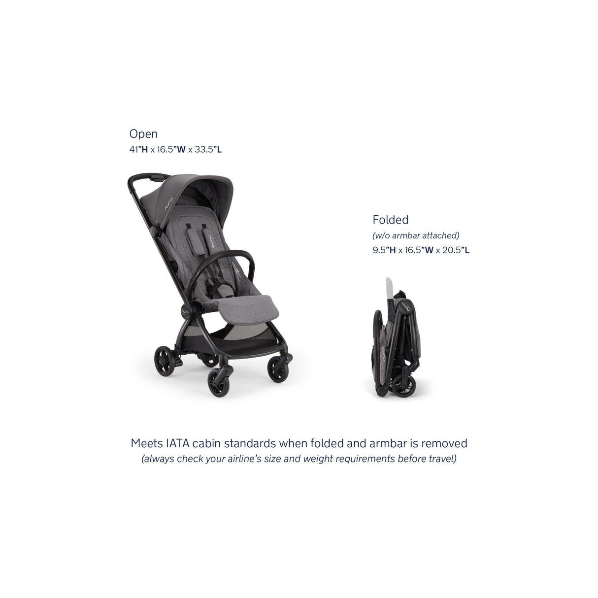 Nuna VIAA cabn Compact Stroller (preorder for July)