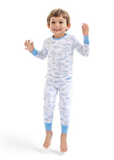 Pearls and Pelicans Bayou Toile Two-Piece Pajamas | Blue