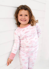 Pearls and Pelicans Bayou Toile Two-Piece Pajamas | Pink