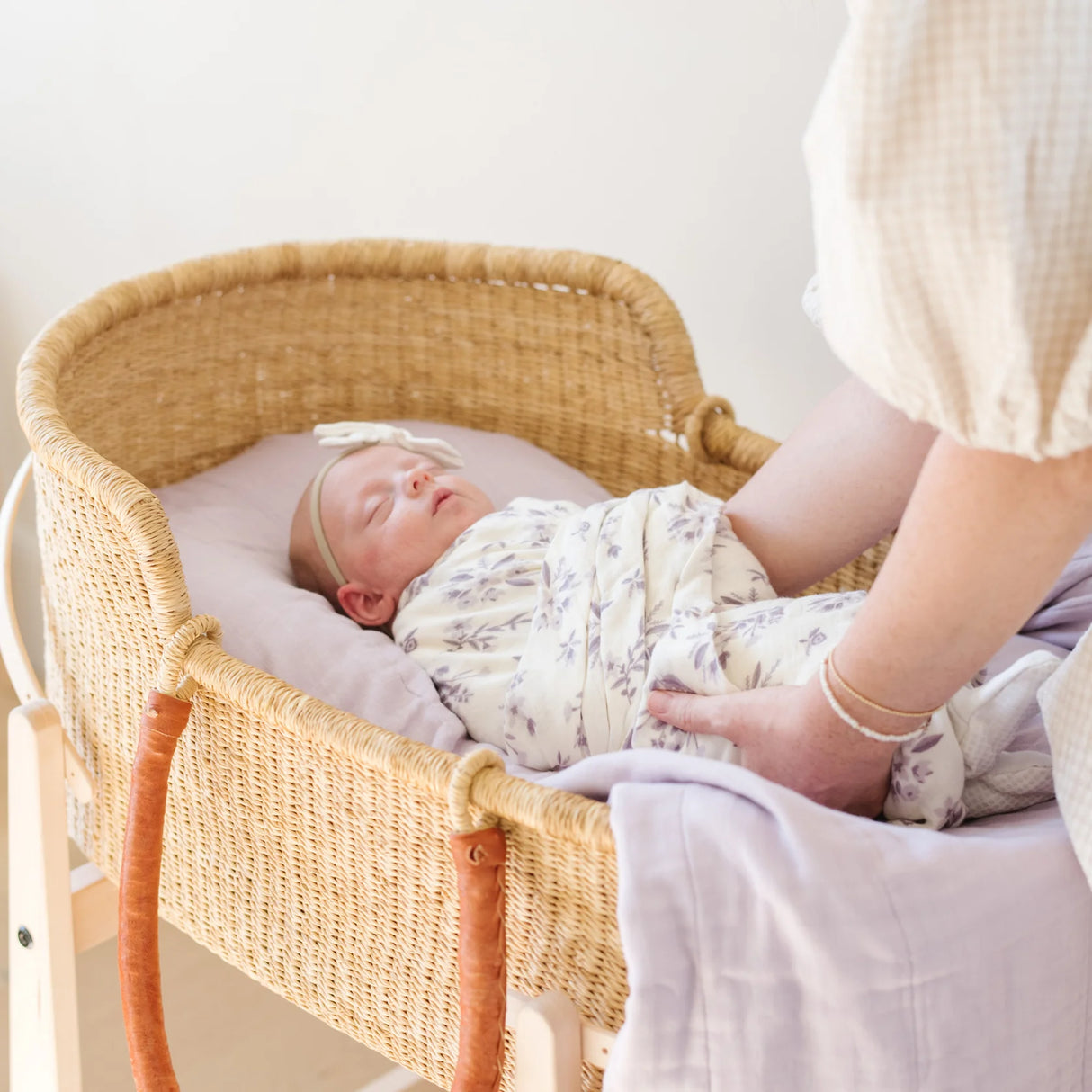 Saranoni Bamboo Rayon Muslin Swaddle | Forget-Me-Not