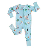 Pearls and Pelicans Bamboo Zip-Up Pajamas