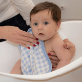 Sugar Bee Clothing Baby Blue Soft Gingham Wash Cloth