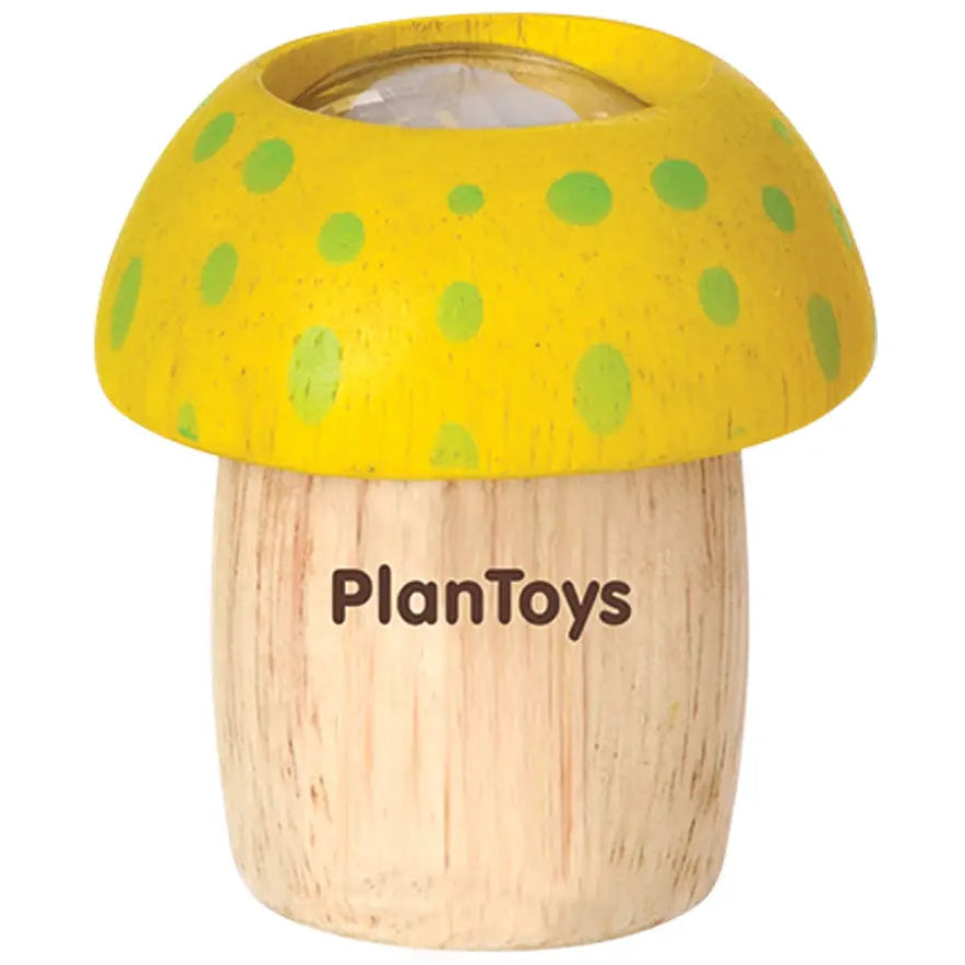 Wooden Mushroom Kaleidoscope | Yellow
