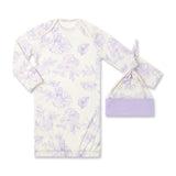 Everly Grey Bali Anelise 5-Piece Mom and Baby Matching Gift Set | Adult Pajama Set Newborn Gown and Hat Set