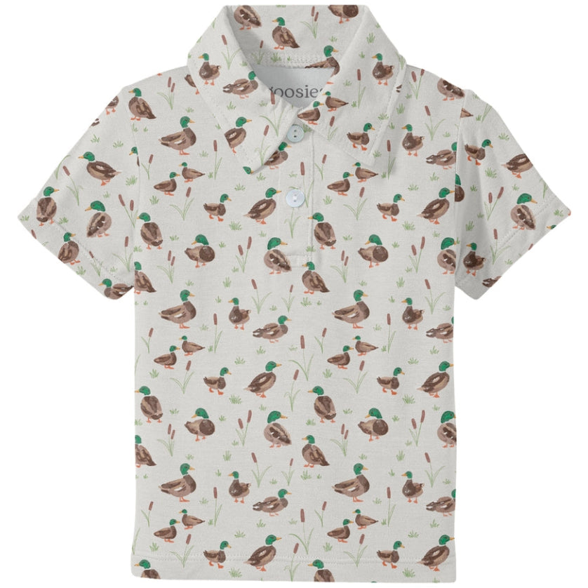 Goosies Mallard Drake Bamboo Short Sleeve Polo Shirt