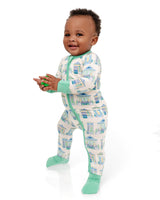 Pearls & Pelicans Home Sweet Nola Bamboo Zip Up Pajamas | Green