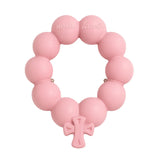 Nola Tawk Pink Blessing Beads Natural Rubber Teether and Bath Toy