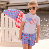 Sugar Bee Clothing Blue Crab Boy Summer Swim Shorts