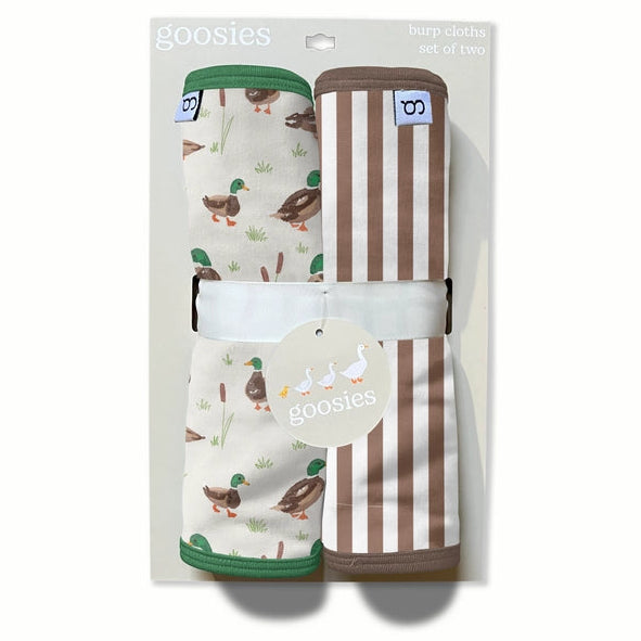 Goosies Mallard Drake Bamboo Burp Cloths 2 Pack Set