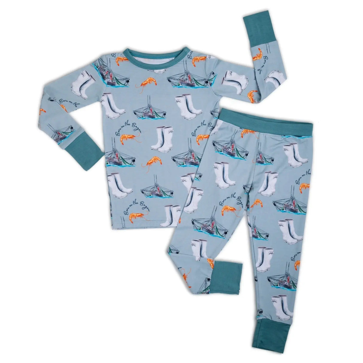 Pearls & Pelicans Born on the Bayou Bamboo Two-Piece Pajamas