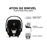 Cybex Aton G2 Swivel Infant Car Seat + Load Leg Base | No Shipping