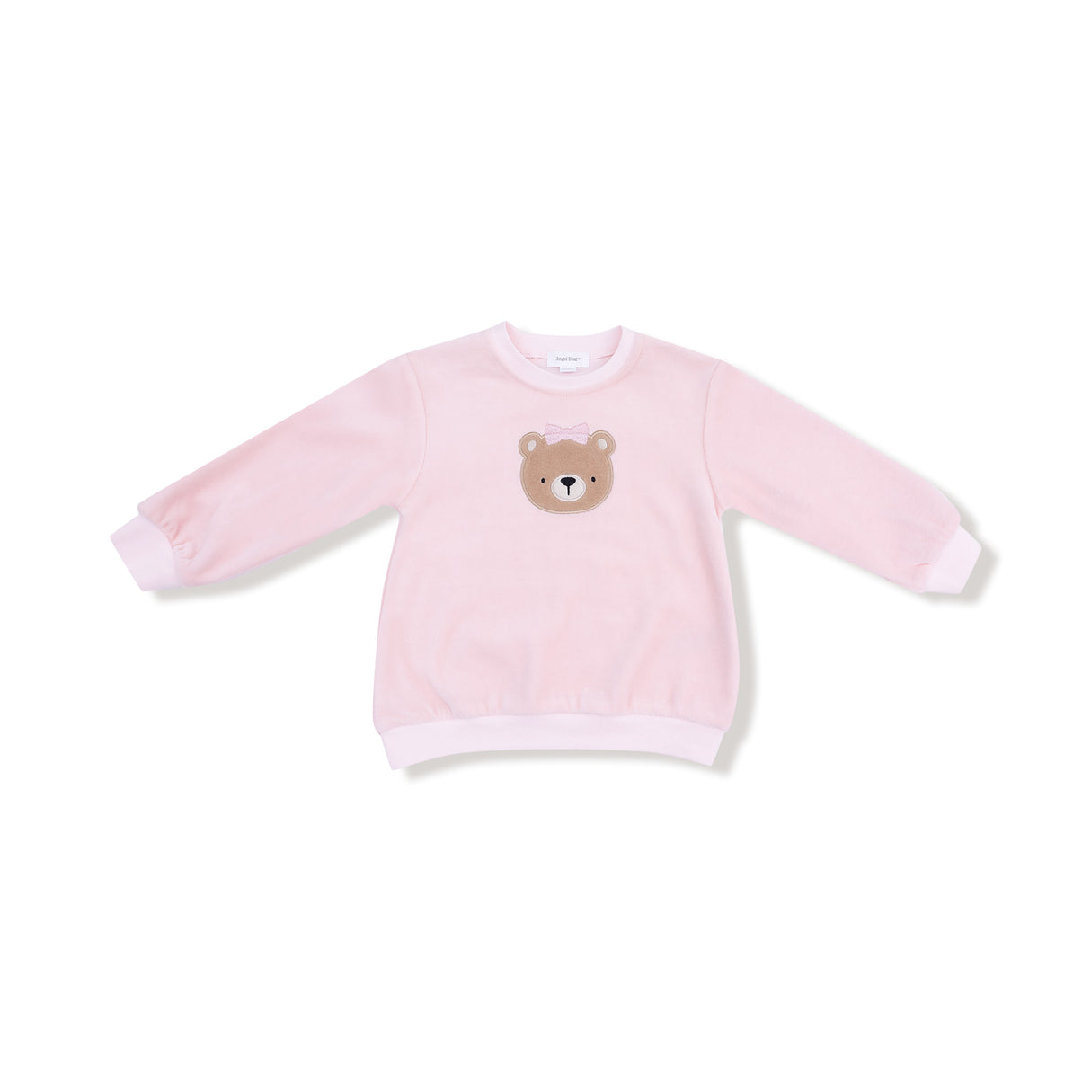 Angel Dear Velour Teddy Bear Oversized Shirt & Wide Leg Pant