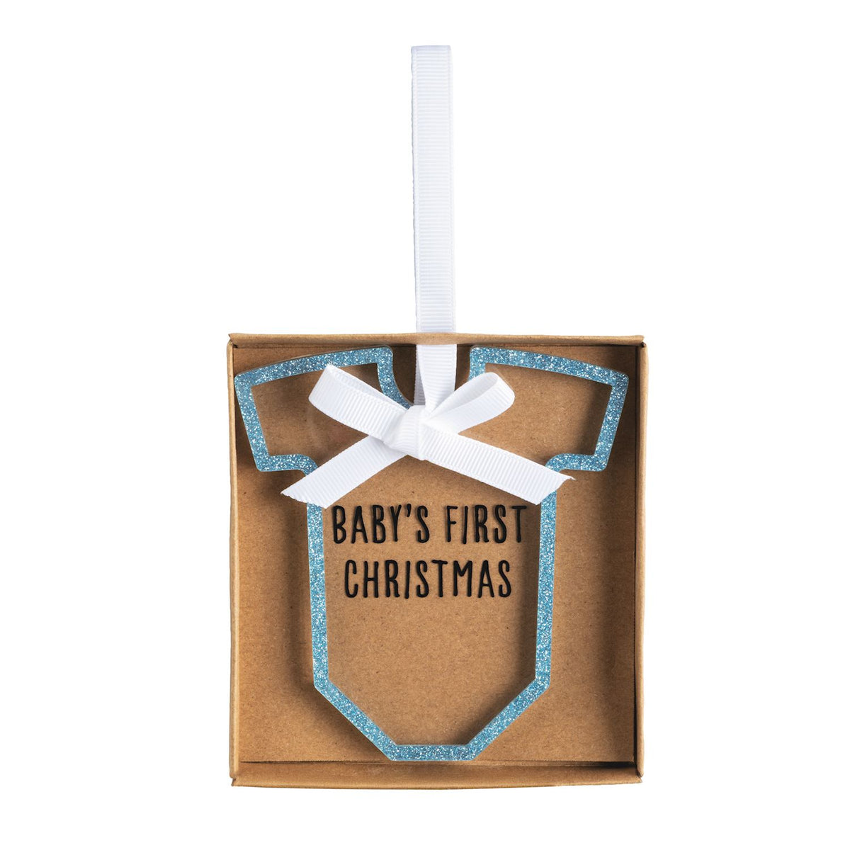 Mud Pie My First Christmas Acrylic Blue Baby Ornament