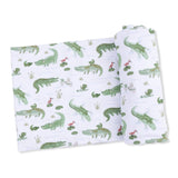 Angel Dear Crayon Alligators Swaddle Blanket