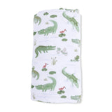 Angel Dear Crayon Alligators Swaddle Blanket