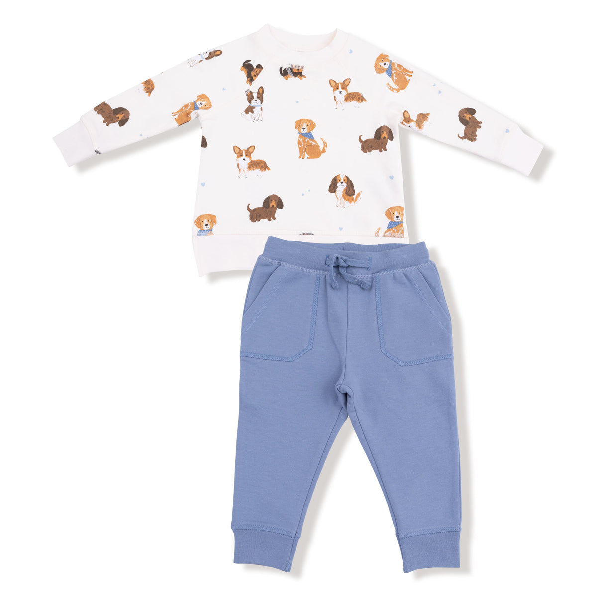 Angel Dear Best Friend Dogs Raglan Sweatshirt & Jogger Set