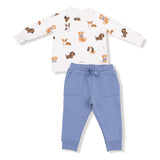 Angel Dear Best Friend Dogs Raglan Sweatshirt & Jogger Set