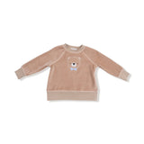 Angel Dear Velour Teddy Bear Oversized Shirt & Wide Leg Pant | Brown