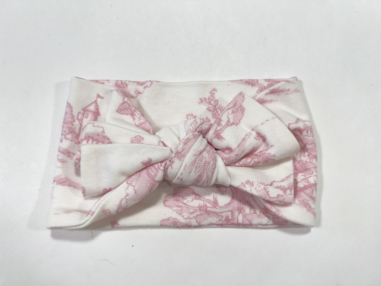 Storyland Toile Stretchy Bamboo Bow Headband