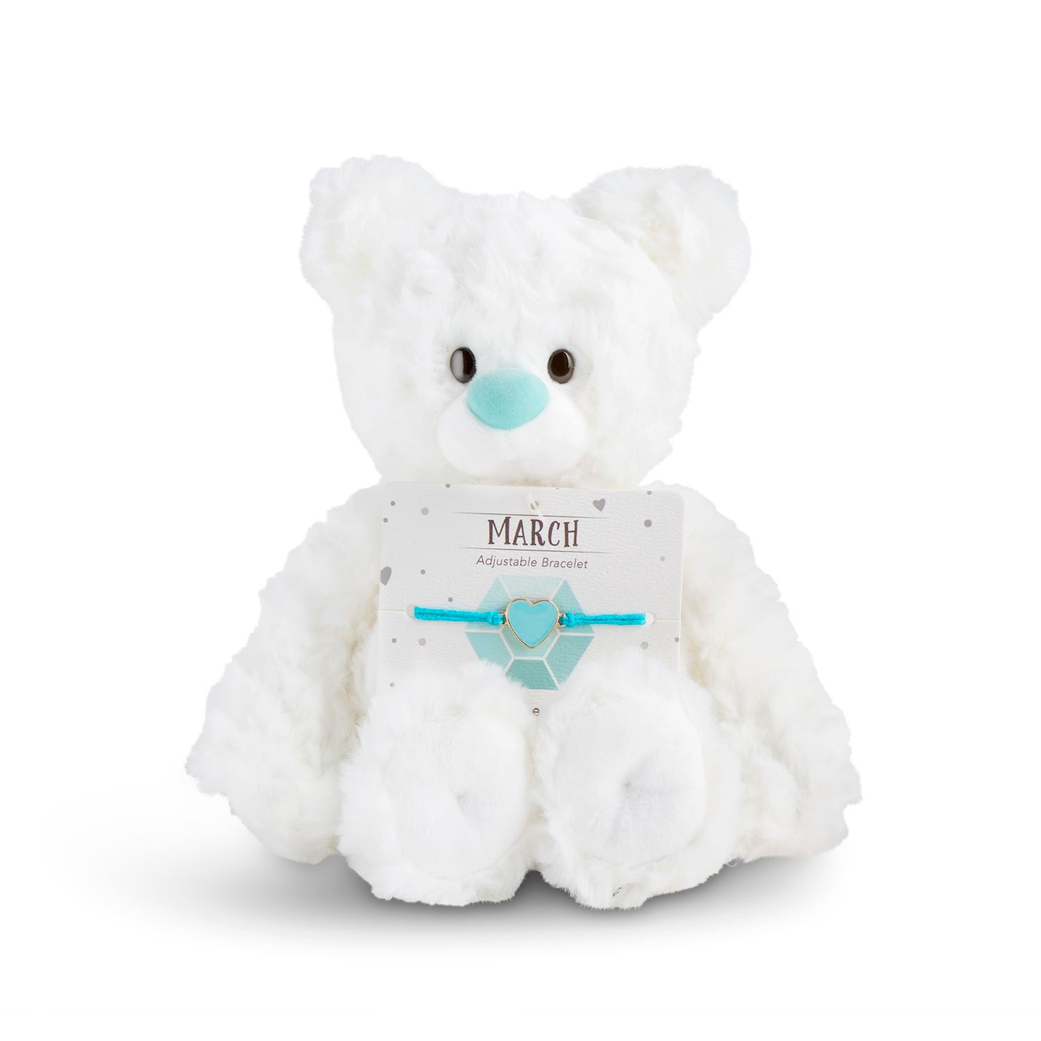 Demdaco Beary Charming Plush Birthstone Bear and Bracelet (7in
