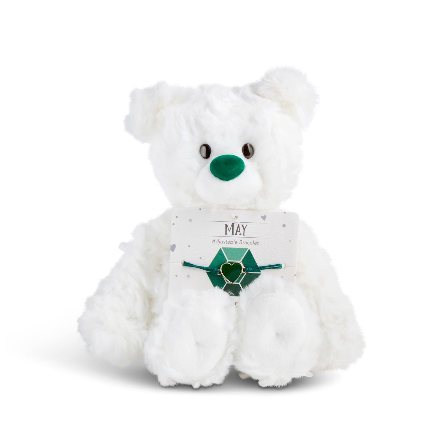 Demdaco Beary Charming Plush Birthstone Bear and Bracelet (7in