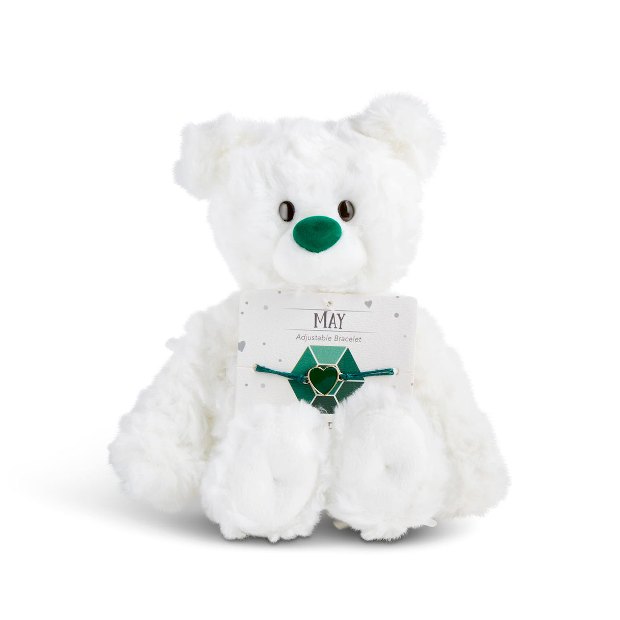 Demdaco Beary Charming Plush Birthstone Bear and Bracelet (7in) Gift Set