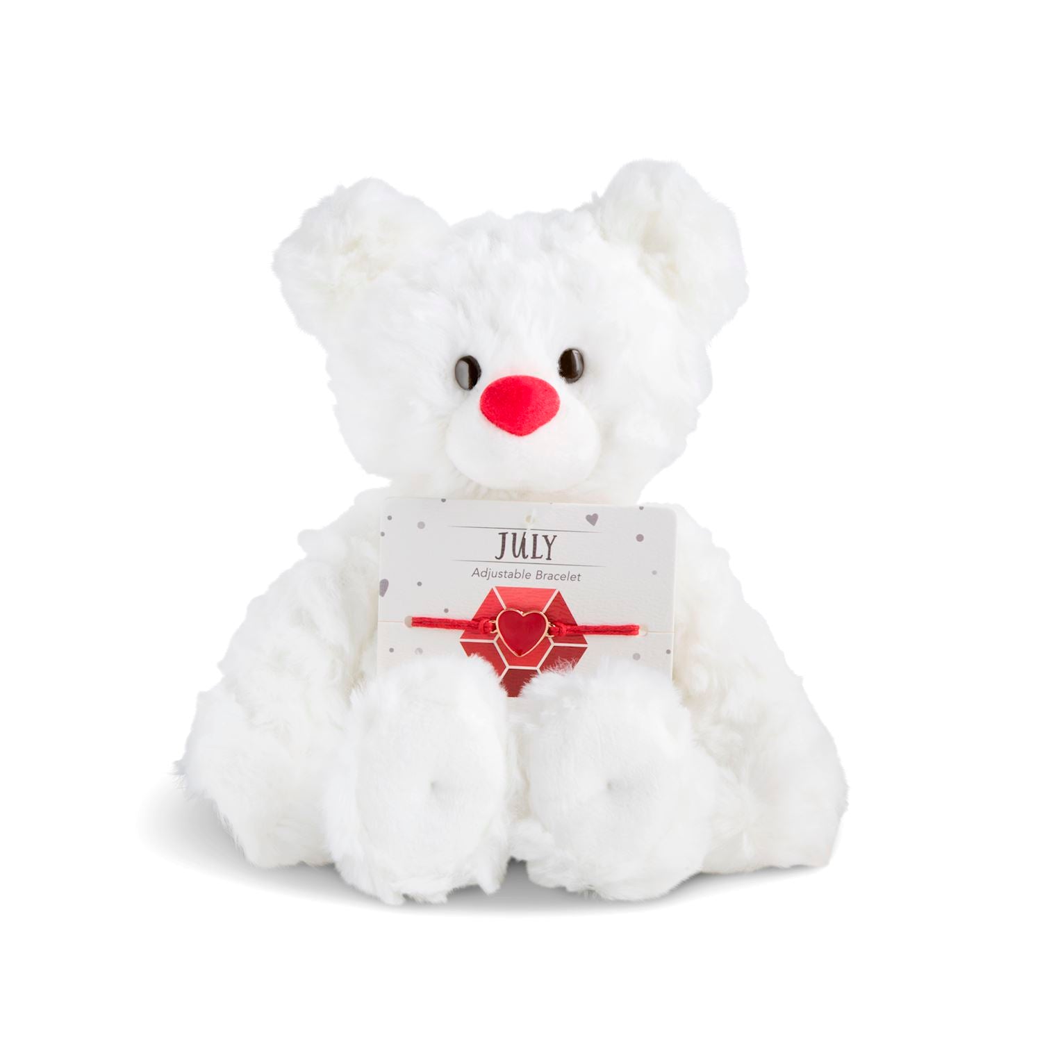 Demdaco Beary Charming Plush Birthstone Bear and Bracelet (7in