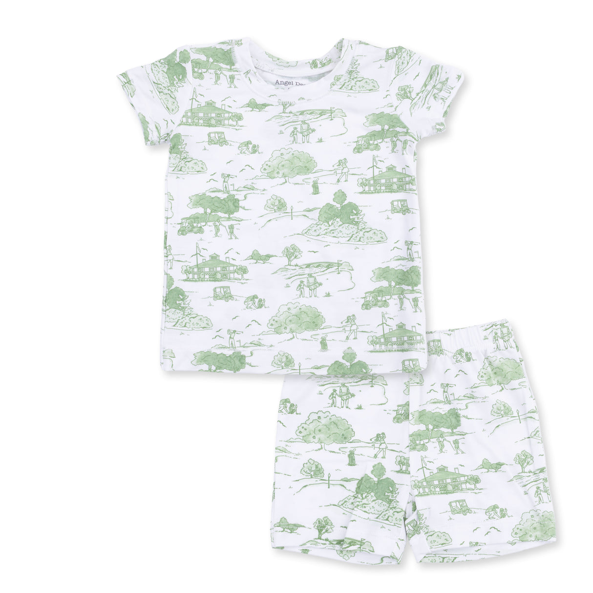 Angel Dear Golf Toile Green Bamboo Loungewear Set