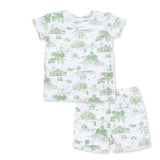 Angel Dear Golf Toile Green Bamboo Loungewear Set