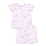 Angel Dear Golf Toile Pink Bamboo Loungewear Set