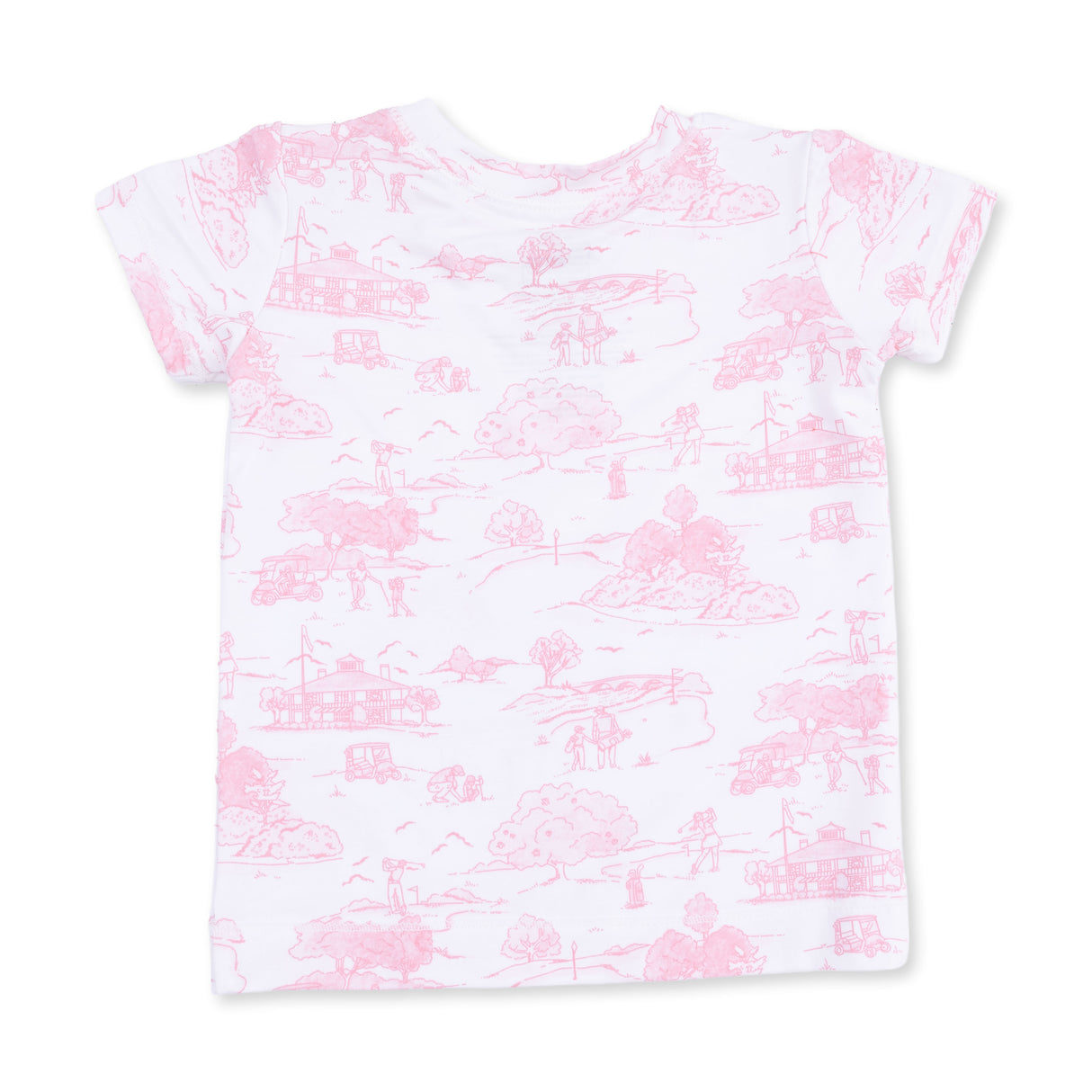 Angel Dear Golf Toile Pink Bamboo Loungewear Set