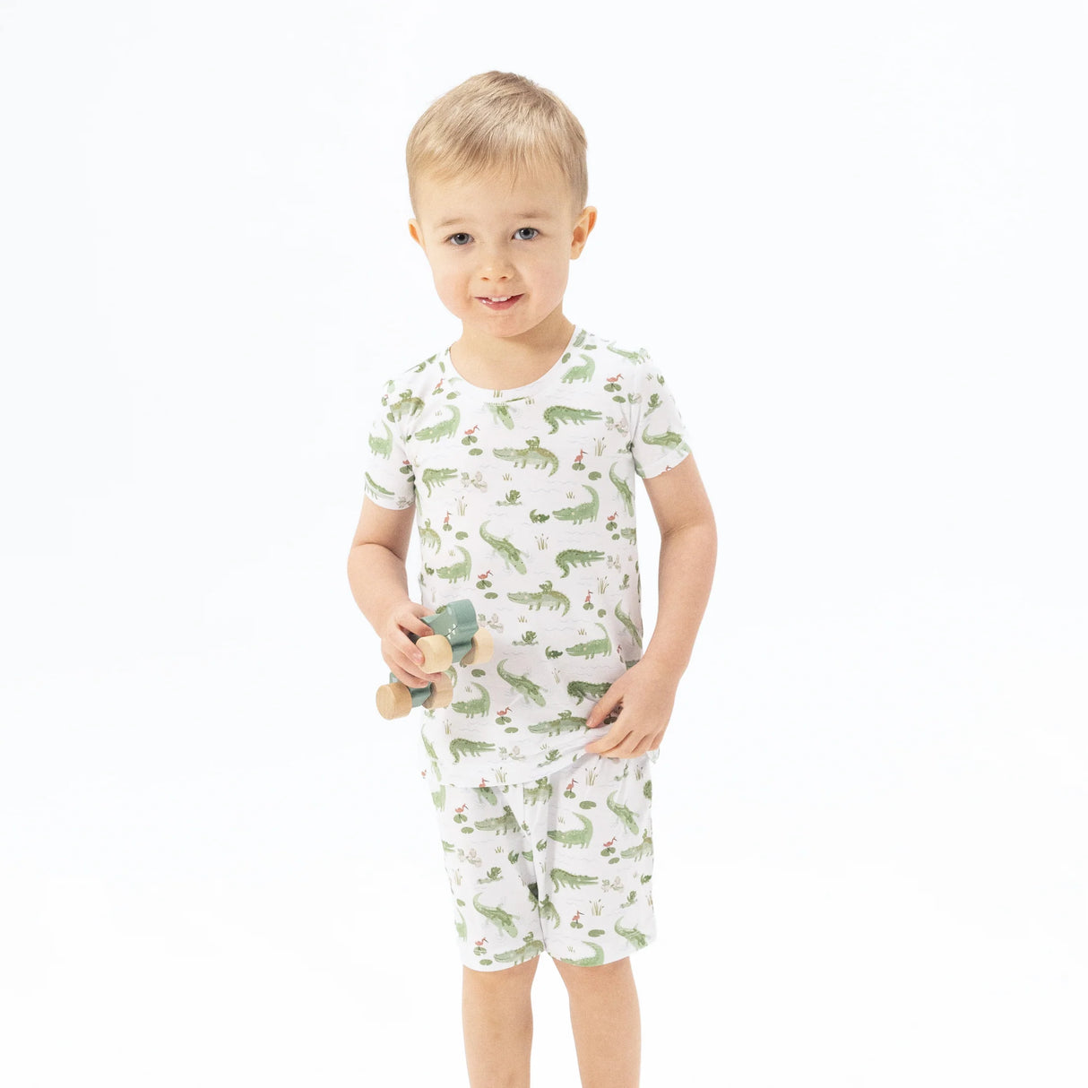 Angel Dear Crayon Alligators Loungewear Short Set