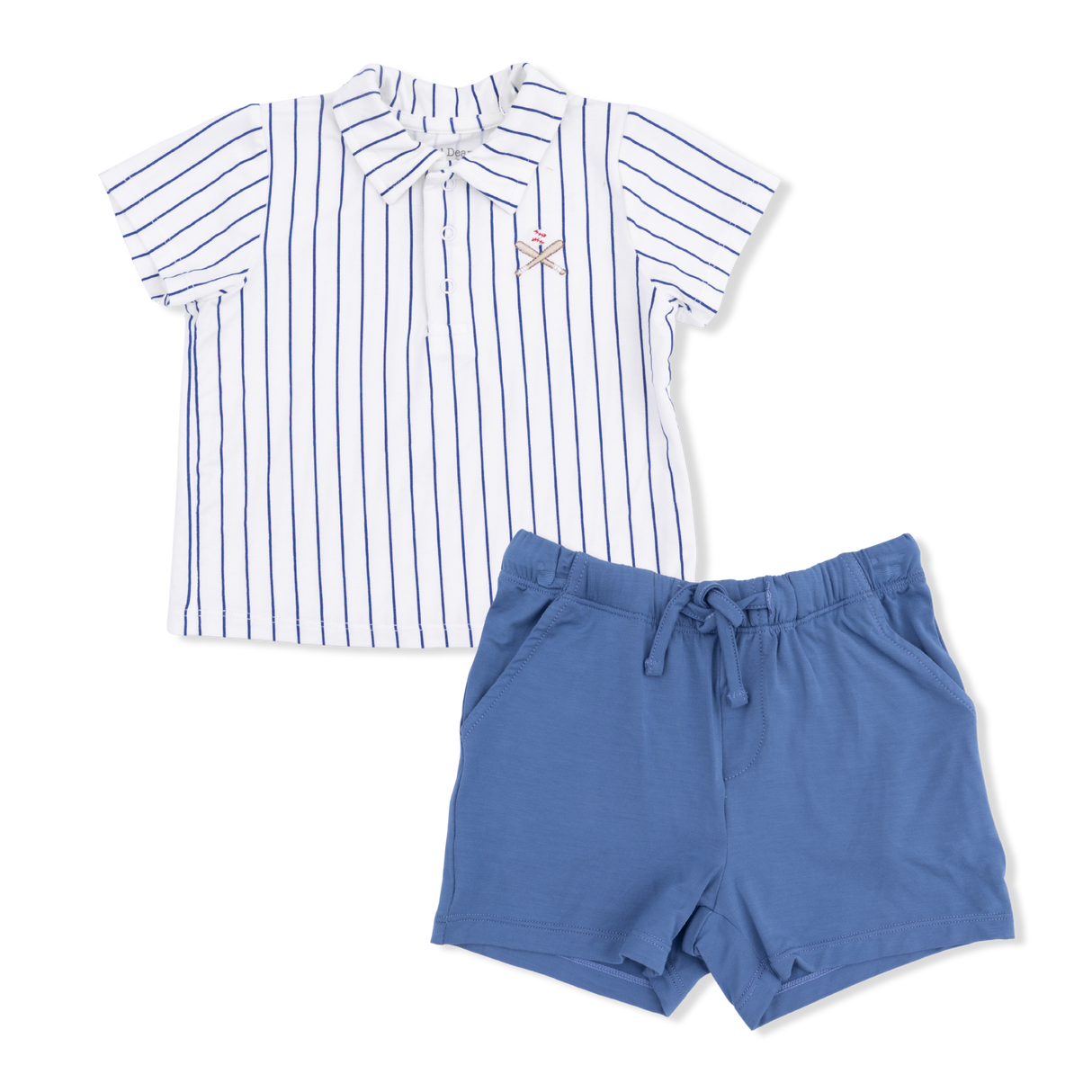Angel Dear Baseball Stripe Polo w/ Everyday Short